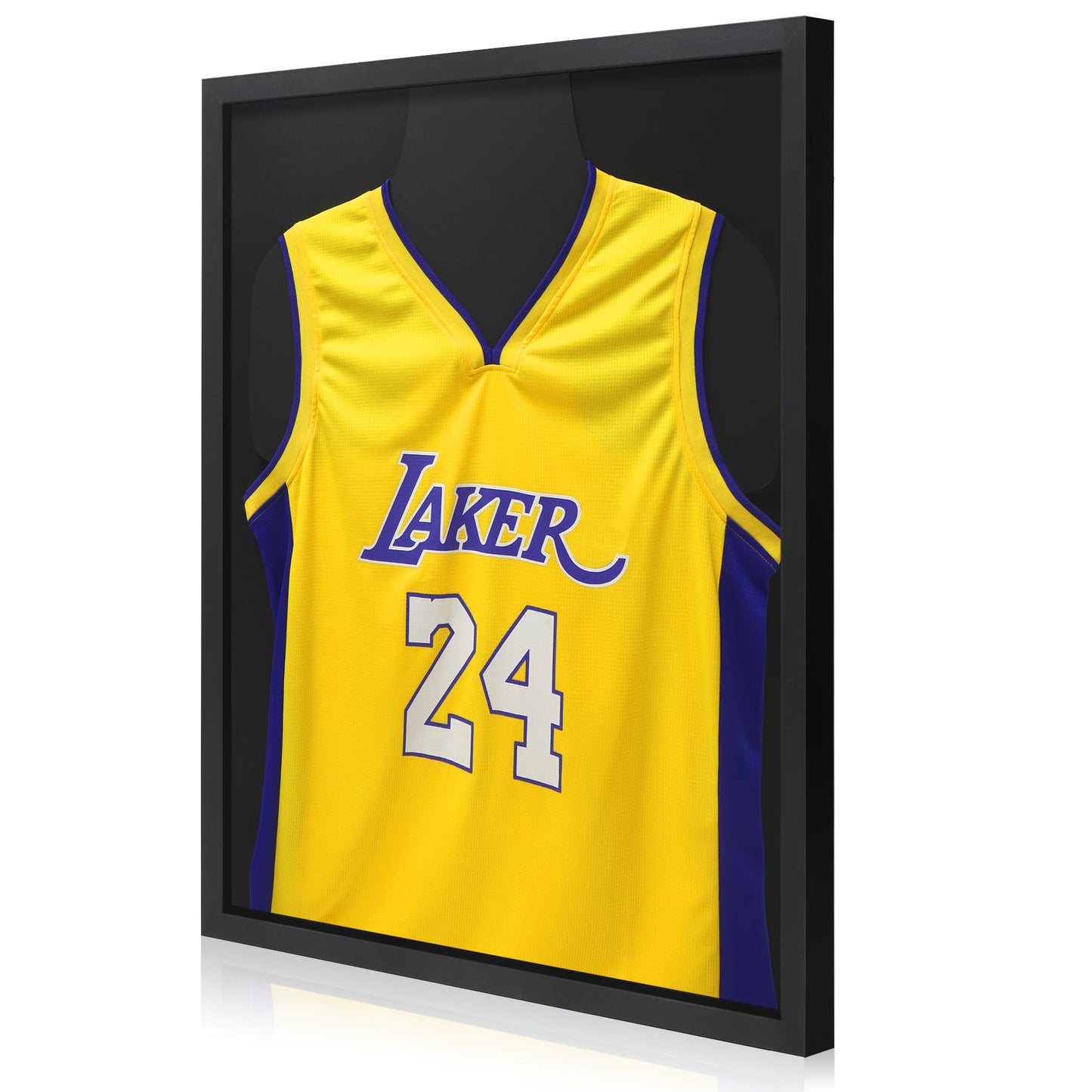 Aluminum Jersey Frame Display Case 1 Pack, Lightweight & Durable Metal Jersey Frame with Mat, Pinboard, Shatterproof Plexiglass & Hanging Kit for Football Baseball Basketball Soccer Hockey Shirt