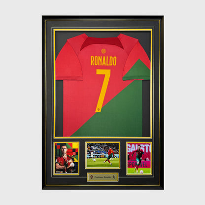 Cristiano Ronaldo 2022 Season Portugal National Team Jersey Set with Frame, Customizable