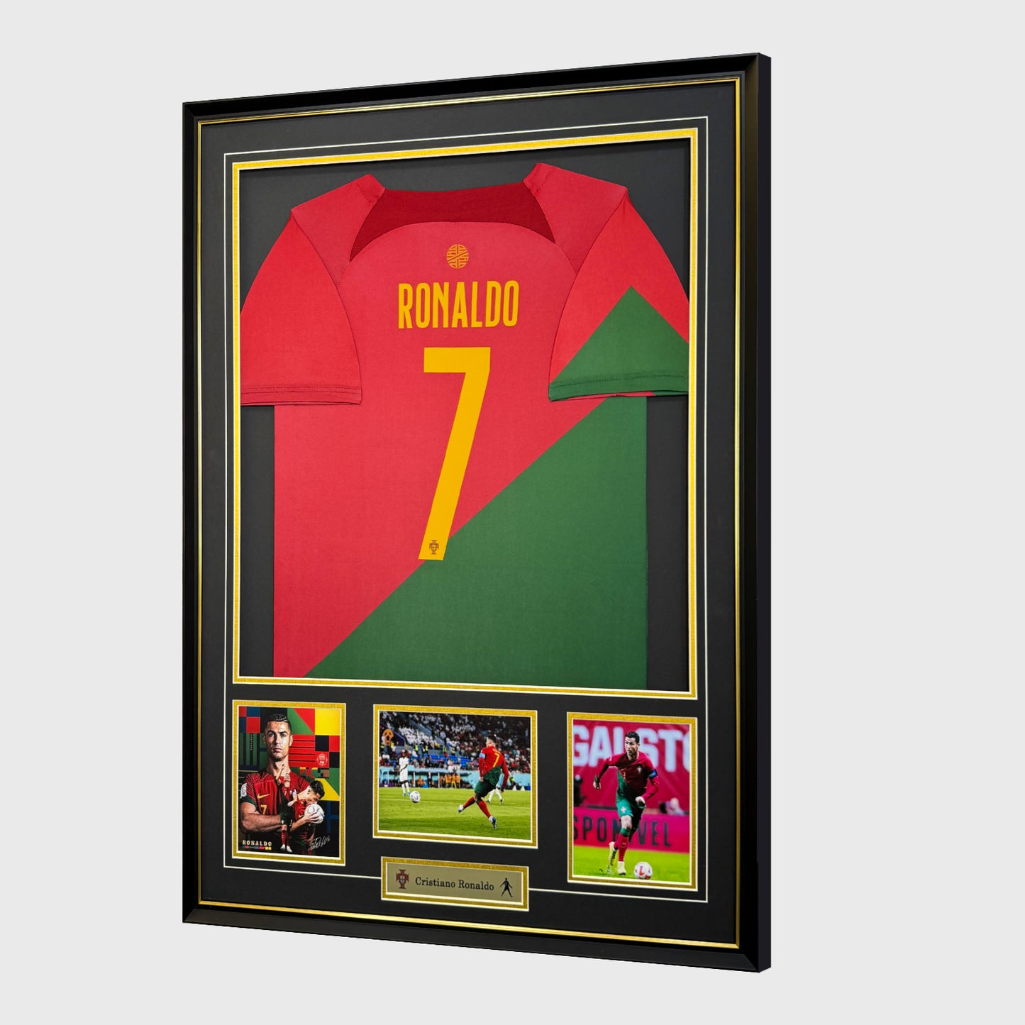 Cristiano Ronaldo 2022 Season Portugal National Team Jersey Set with Frame, Customizable