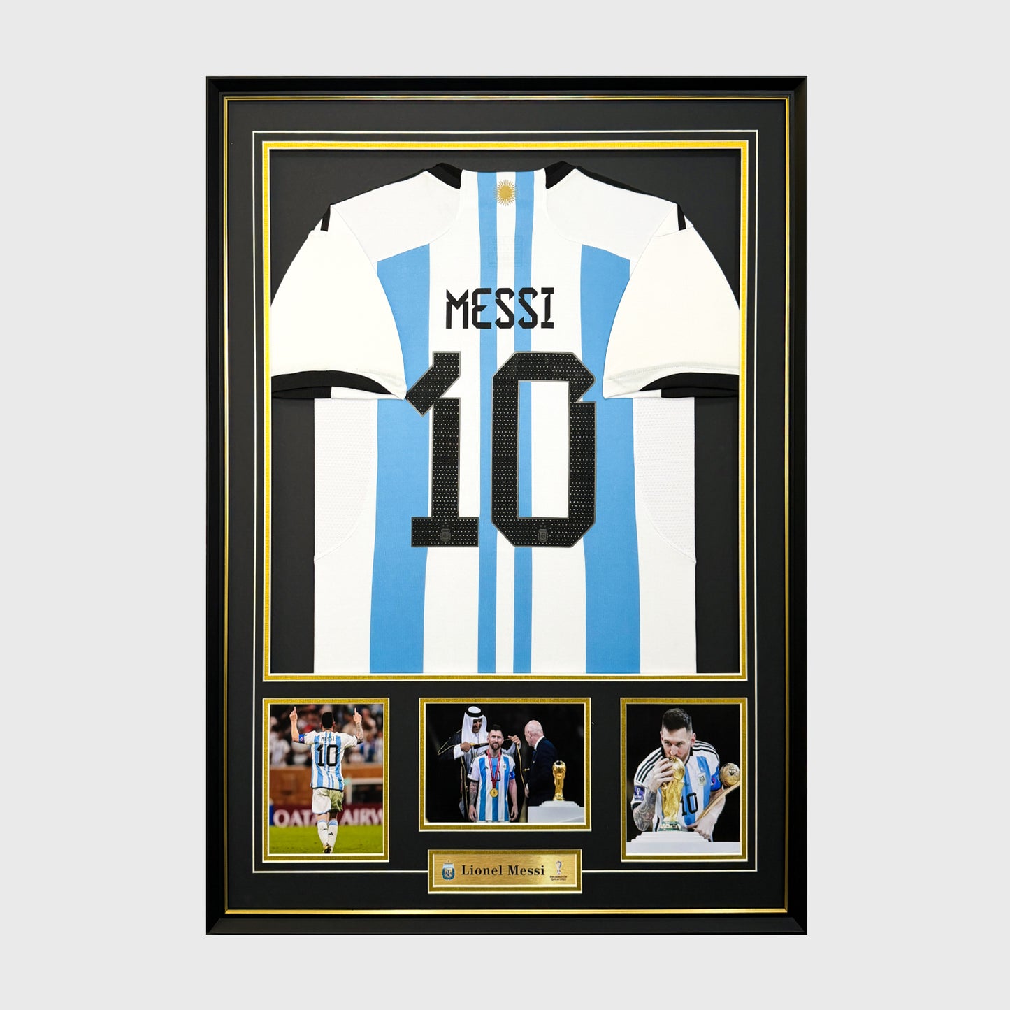 Argentina Lionel Messi ,Jersey + Jersey Frame Set, Customizable