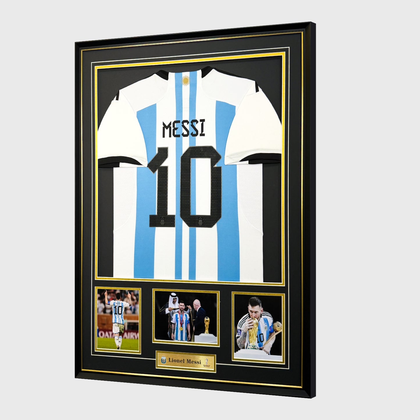 Argentina Lionel Messi ,Jersey + Jersey Frame Set, Customizable
