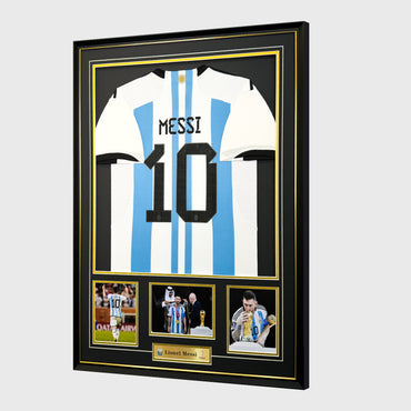 Argentina Lionel Messi ,Jersey + Jersey Frame Set, Customizable