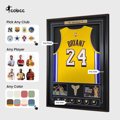NBA Lakers Kobe Bryant  Jersey and Jersey Frame Set, Customizable