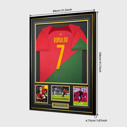 Cristiano Ronaldo 2022 Season Portugal National Team Jersey Set with Frame, Customizable
