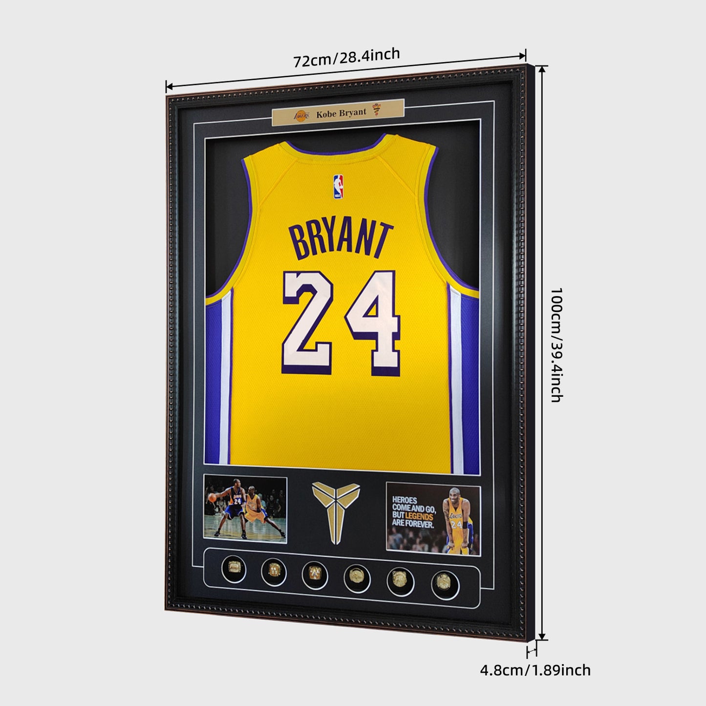 NBA Lakers Kobe Bryant  Jersey and Jersey Frame Set, Customizable