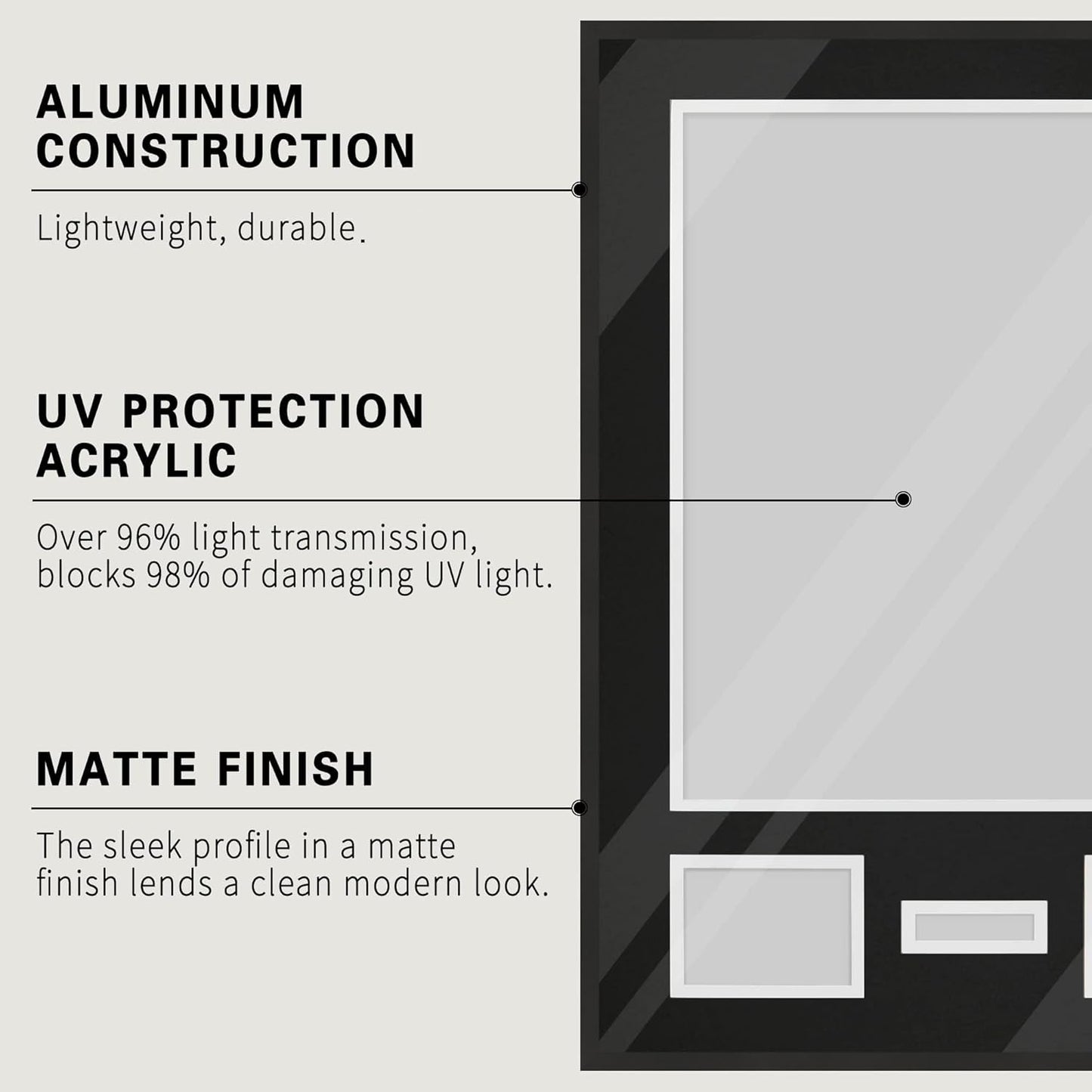 Aluminum Jersey Frame Display Case 1 Pack, Lightweight & Durable Metal Jersey Frame with Mat, Pinboard, Shatterproof Plexiglass & Hanging Kit for Football Baseball Basketball Soccer Hockey Shirt