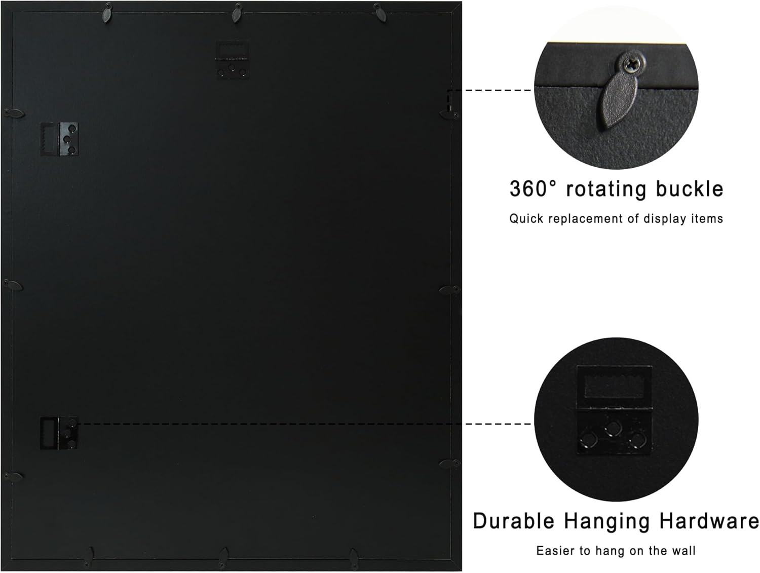 16x20 Large Shadow Box Picture Frame with Soft Linen Back, Black Wooden Youth Kids Jersey Frame Display Case with Tempered Glass Cover for Wall Display